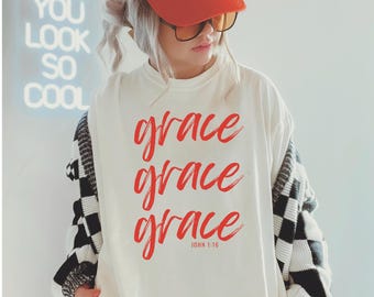 Grace Upon Grace PNG, Christian Graphic (Digital Download)