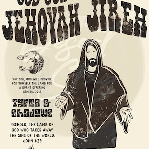 Jireh png lamb of God clipart Christian Jesus Christ digital download faith png scripture vintage graphic tee boho christian