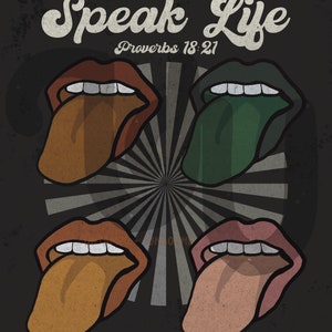 Speak life png Christian graphic tee faith trendy png proverbs bible digital download Christian clipart retro Christian