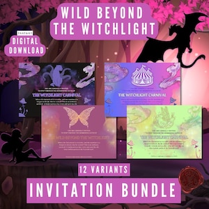 Wild Beyond The Witchlight Feywild Custom Campagne-uitnodiging Uitdelen voor Dungeon Masters, Instant download, Afdrukbare Prop, Cadeau