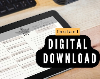 Curse of Strahd Session Note Cheat Sheet, Dungeon Master, Player, Instant download, Printable Planner, Session organiser, Campaign handout