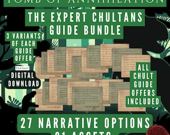 The Expert Chultan Guide Bundle, The Tomb of Annihilation, Chult Jungle Campaign, PC Hand out for Dungeon Masters, Instant download, DM Gift