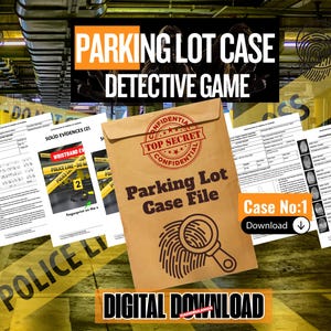 Printable Murder Mystery Game –Case 1: Parking Lot Case | Unsolved Cold Case File,True Crime Detective Game,Digital Download for Game Night