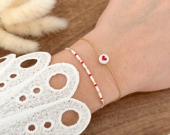 Bracelet code morse, Message secret personnalisé - Perles Miyuki Delica