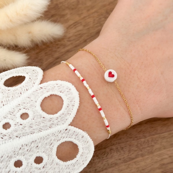 Bracelet code morse, Message secret personnalisé - Perles Miyuki Delica