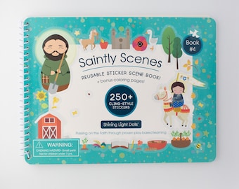 Saintly Scenes Book #4 - Reusable Sticker Scene and Coloring Book