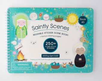 Saintly Scenes Book #3 - Reusable Sticker Scene and Coloring Book