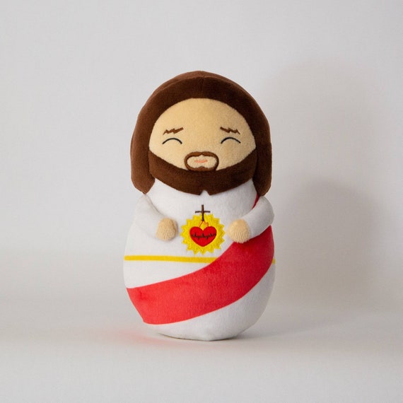 Sacred Heart Jesus Plush Doll Etsy