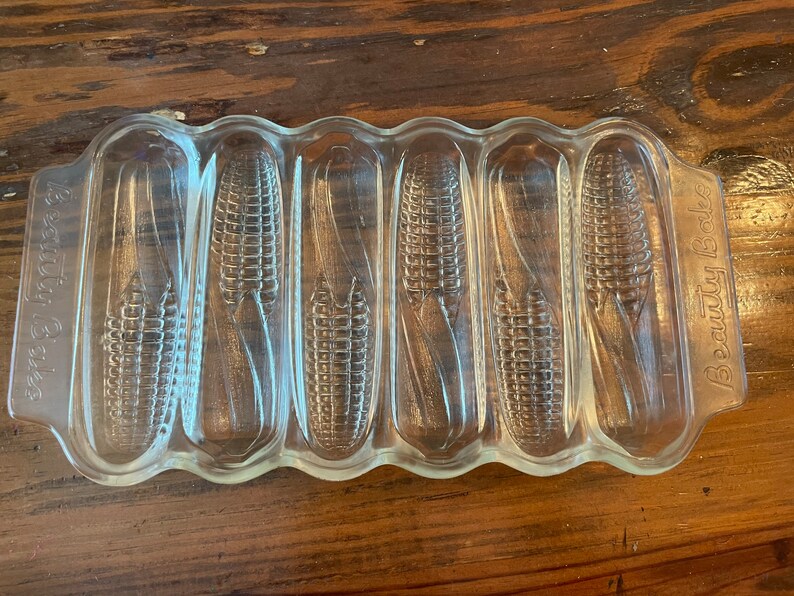 Vintage Glass Beauty Bake Corn Shaped Baking Pan Cornbread Etsy