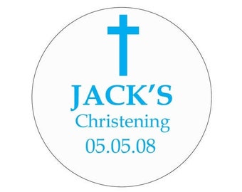 Christening Favour Stickers, Boys Baptism Favour Stickers, 1st Holy Communion Favours, Baby Christening Favour Goodie Bag, Children Labels