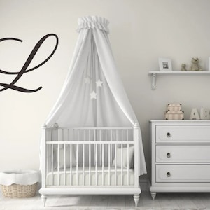 Calcomanía personalizada de una sola letra para guardería, pegatina de pared extraíble, calcomanía de pared de monograma, letra única, inicial de decoración de pared, carta de guardería