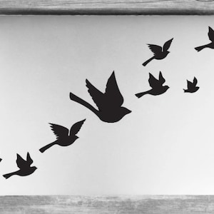 Birds Laptop Decal, Set of Birds, MacBook decal, Birds Removable Decal, Computer Decal, Laptop decor, Gold Laptop Decal
