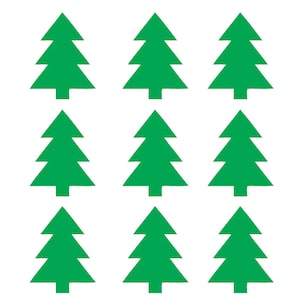 9 kleine kerstboomstickers