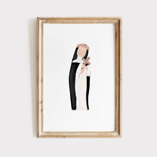 St. Rose of Lima Print Digital Download | Saint Print, Catholic Art Prints, Catholic Gifts