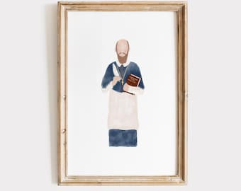 St. Francis de Sales Print Digital Download | Saint Print, Catholic Art Prints, Catholic Gifts