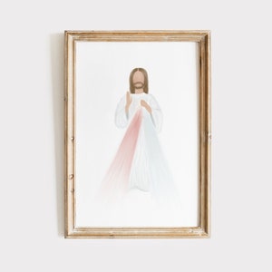 Divine Mercy Print Digital Download |  Divine Mercy Image, Jesus I Trust in You, Jesus Art, Catholic Art Prints, Catholic Gifts