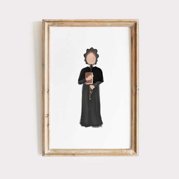 St. Elizabeth Ann Seton Print Digital Download | Saint Print, Catholic Art Prints, Catholic Gifts