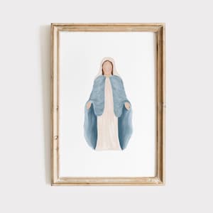 Our Lady of Grace Print Digital Download | Marian Art, Blessed Mother Art, Virgin Mary Art, Catholic Art Prints, Catholic Gifts