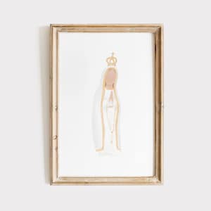 Our Lady of Fatima Print Digital Download | Marian Art, Blessed Mother Art, Virgin Mary Art, Catholic Art Prints, Catholic Gifts