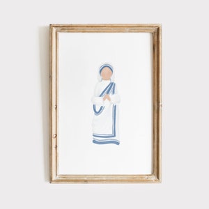 St. Teresa of Calcutta Print Digital Download | Mother Teresa, Saint Print, Catholic Art Prints, Catholic Gifts