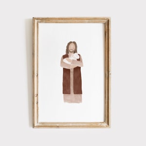 Jesus the Good Shepherd Print Digital Download | Jesus Art, Catholic Art Prints, Catholic Gifts