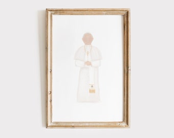 St. John Paul II Print Digital Download | Pope John Paul II, JPII, Saint Print, Catholic Art Prints, Catholic Gifts