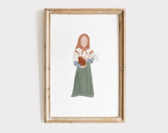 St. Dymphna afdrukken digitale download | Saint Print, katholieke kunstprenten, katholieke geschenken