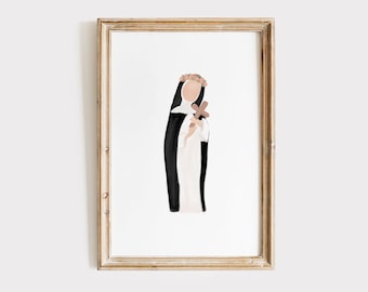 St. Rose of Lima Print Digital Download | Saint Print, Catholic Art Prints, Catholic Gifts