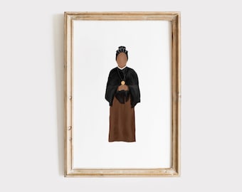 St. Josephine Bakhita Print Digital Download | Saint Print, Catholic Art Prints, Catholic Gifts