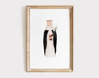 St. Catherine of Siena Print Digital Download | Saint Print, Catholic Art Prints, Catholic Gifts