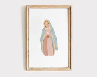 Unsere Liebe Frau von Guadalupe Print Digital Download | Marianische Kunst, Mutter Kunst, Jungfrau Maria Kunst, katholische Kunstdrucke, katholische Geschenke