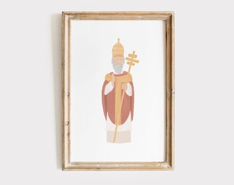 St. Gregory the Great Print Digital Download | Saint Print, Catholic Art Prints, Catholic Gifts