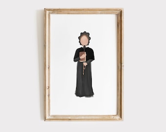 St. Elizabeth Ann Seton Print Digital Download | Saint Print, Catholic Art Prints, Catholic Gifts