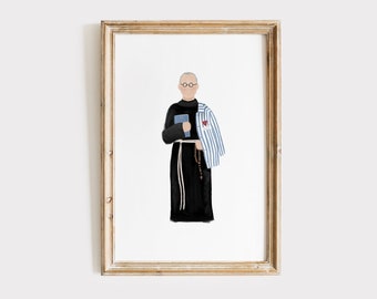St. Maximilian Kolbe Print Digital Download | Saint Print, Catholic Art Prints, Catholic Gifts