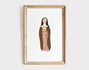 Santa Clara de Assis Imprimir Download Digital | Impressão de santo, impressões de arte católica, presentes católicos