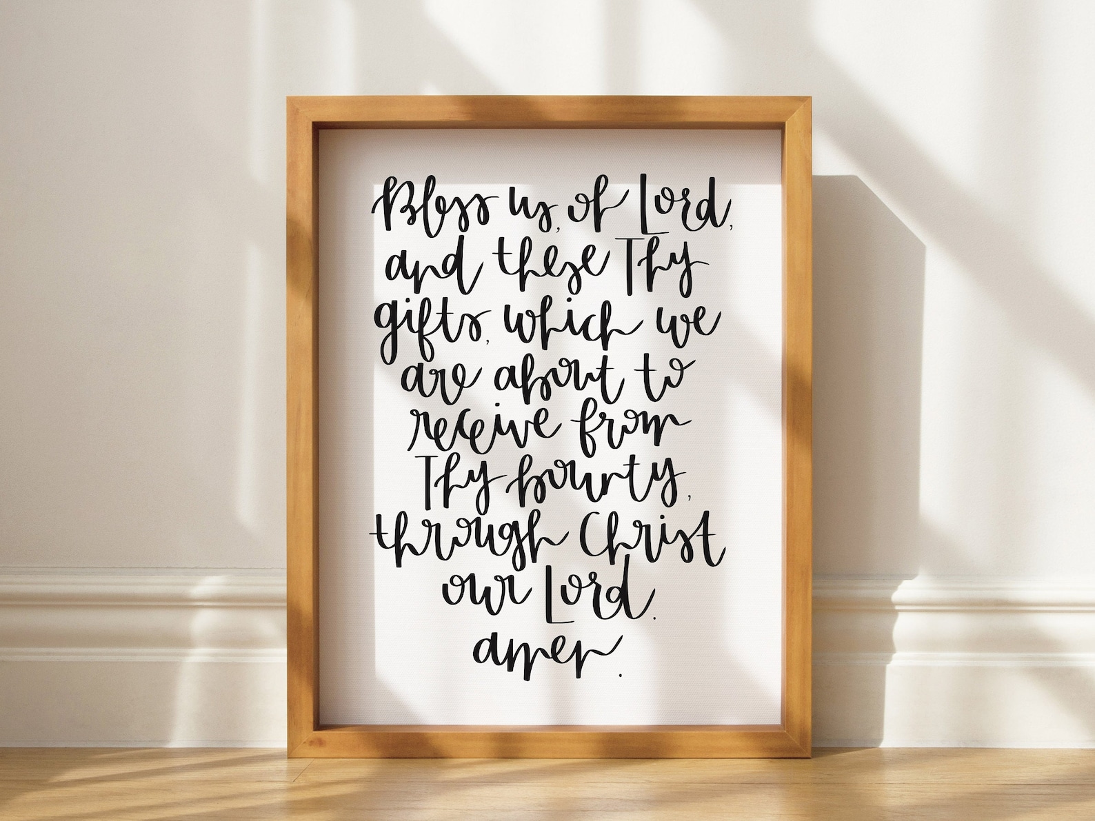 Prayer Before Meals Digital Download Bless Us Oh Lord, Catholic ...