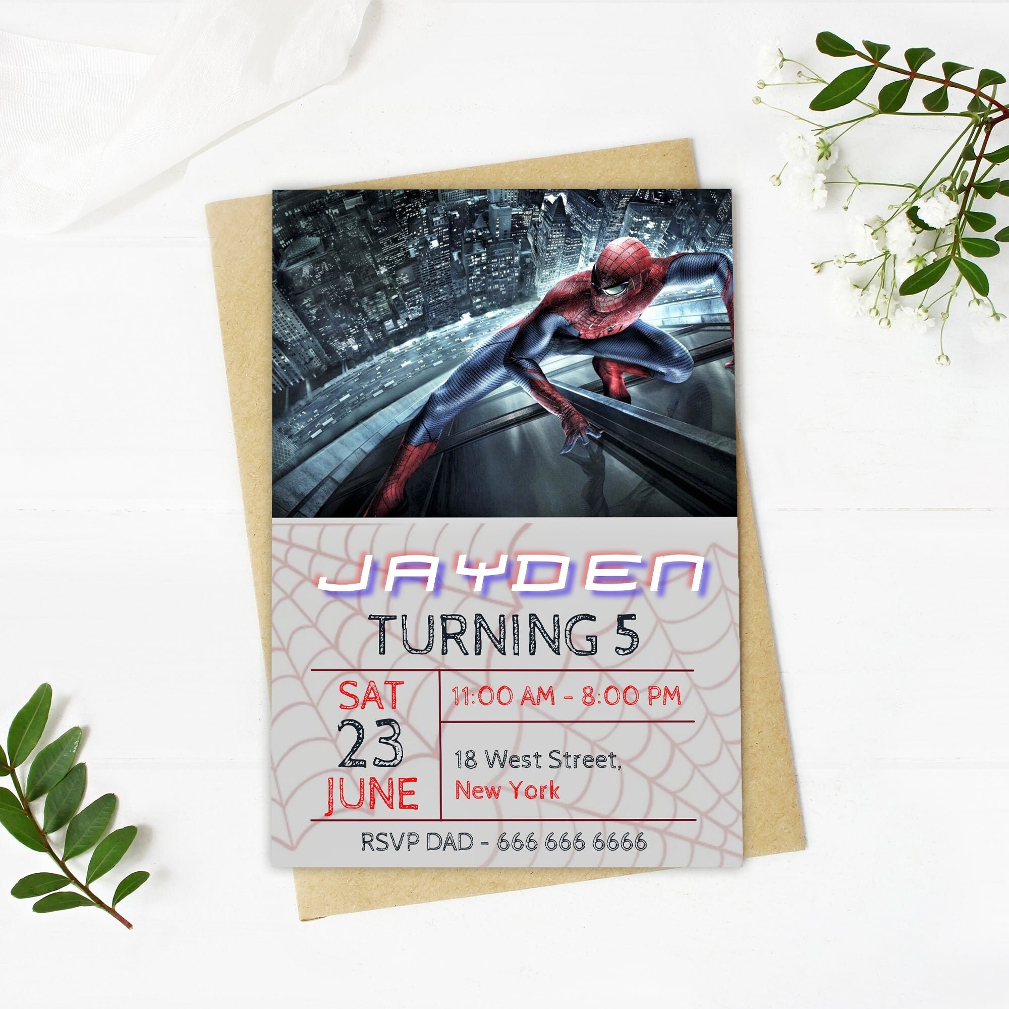 Custom Birthday Party Invitation on Magnet | 5x7 Inch Magnetic Cards ...