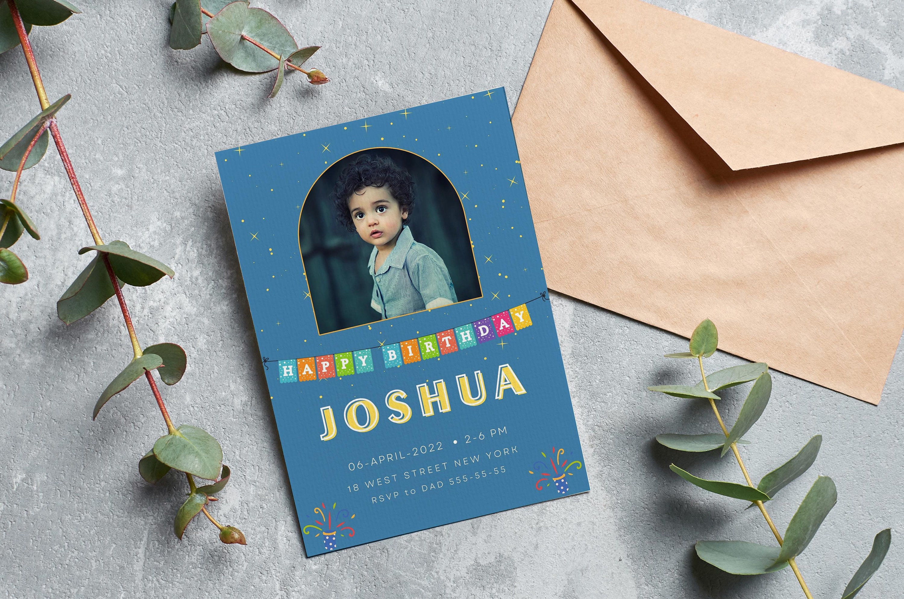 Custom Birthday Party Invitation on Magnet | 5x7 Inch Magnetic Cards ...