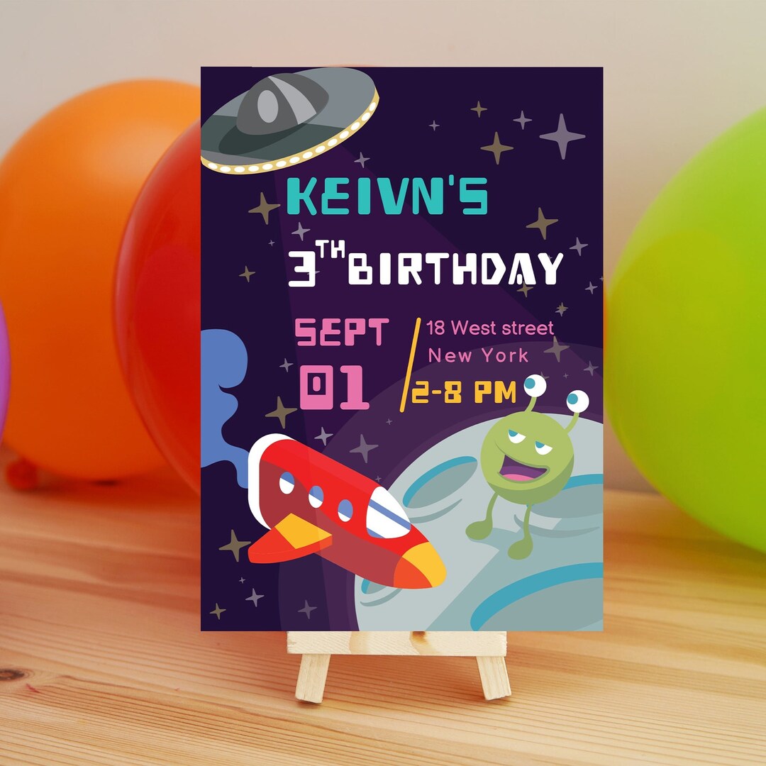 Custom Birthday Party Invitation on 5x7 Inch Cards