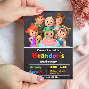 Custom Birthday party invitation on Magnet | 5x7 Inch Magnetic Cards | Party invite card | Personalized invitation | Editable Party cards
