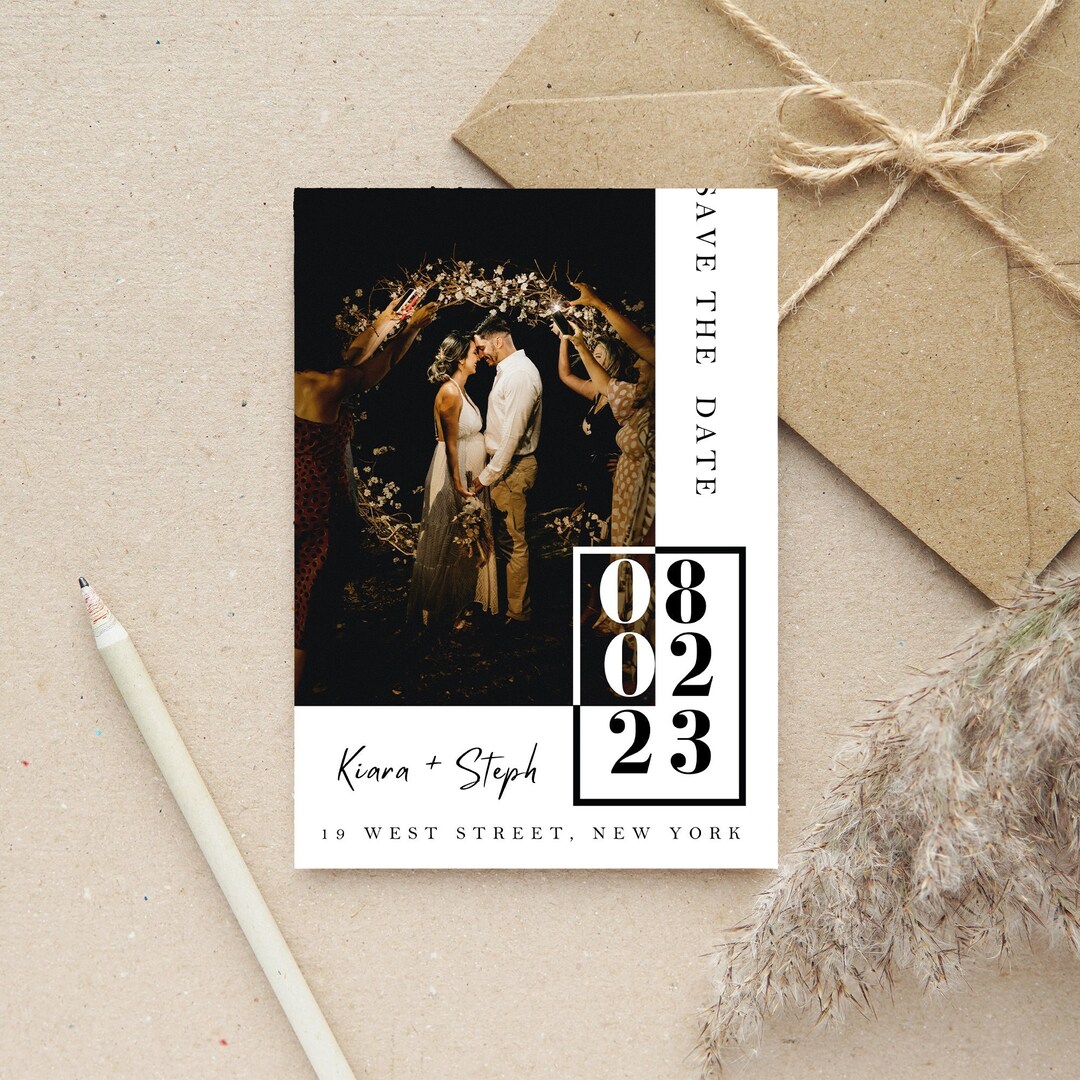 Custom Wedding Invitation on 4x6 Inch Save the Date