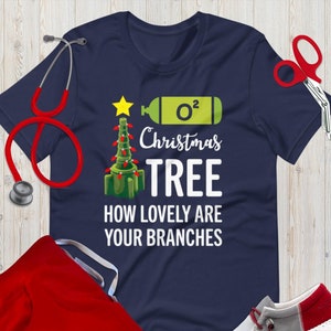O2 Christmas Tree | RN Oxygen Shirt, Christmas Shirt for Nurses, Christmas Sweatshirt for Respiratory Therapist