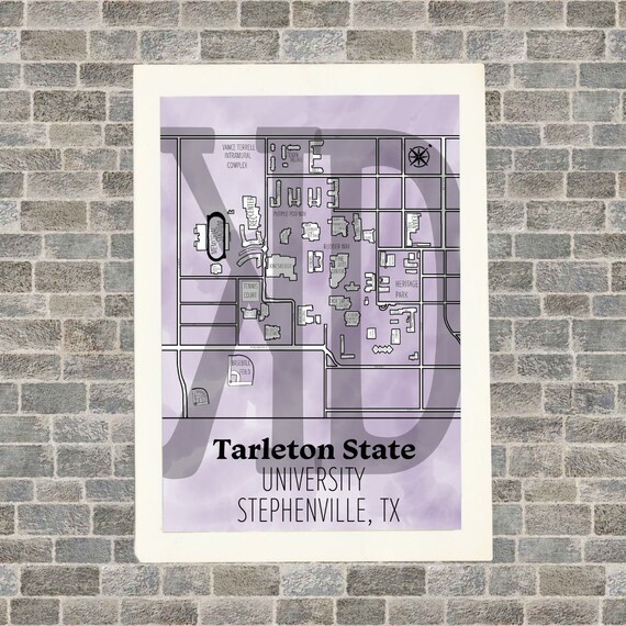 Tarleton Campus Map Etsy