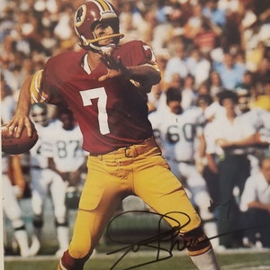 Signed 8x10 by Joe Theismann + trading cards