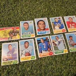 Cartões de futebol Topps de 1968 (lote de 10)
