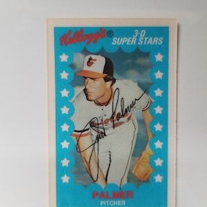 1982 Kellogg&#39;s 3D SuperStars card - Jim Palmer