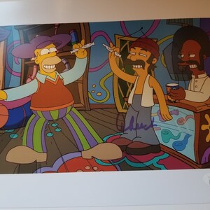 Tommy Chong signed &quot;The Simpsons&quot; 8x10 Photo