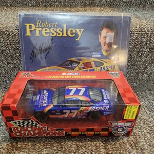 NASCAR signed photo and car of Robert Pressley