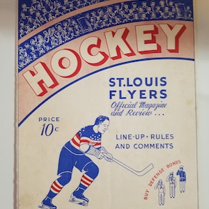1941 St. Louis Flyers Official Game Program (includes a parking ticket)