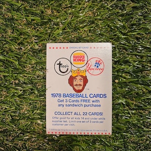 Topps Burger King-kaarten 1978